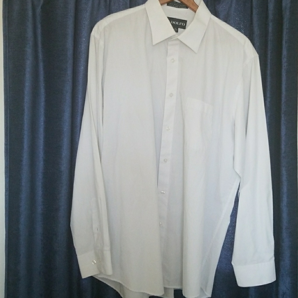 Adolfo, long sleeve, textured, button up
